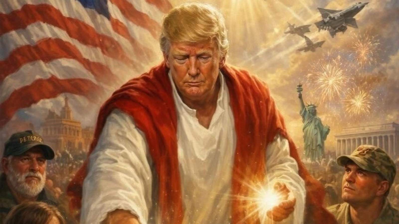 Trump shares AI image of himself as Jesus after extraordinary attacks on Pope